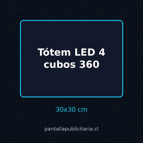 Tótem LED de 4 cubos 360 (30x30)