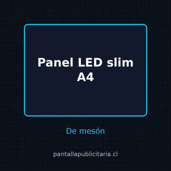 Panel LED slim A4 de mesón