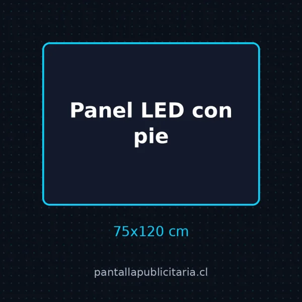 Panel LED con soporte de pie 75x120