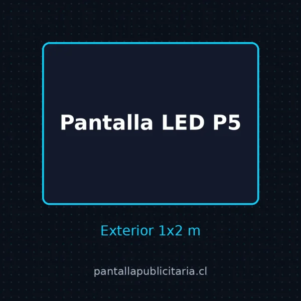 Pantalla LED exterior P5 1x2 m
